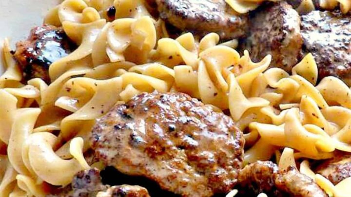 Frikadeller Meat Patties with Sauce. A Delicious popular recipe originating from Denmark with tender ground meat patties and a tasty creamy sauce. Easy, homemade comfort food dinner recipe