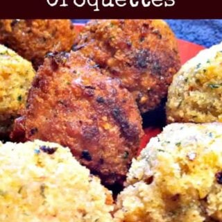 Homemade Chicken Croquettes - Plain and chipotle. You choose. Serve as an appetizer or entree, with your favorite sauce!