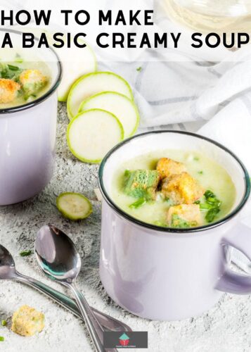 How to Make a Basic Creamy Soup - Use this basic recipe and create your favourite soups. Always easy to swap and add extras such as bacon bits or different veggies etc. Try it!
