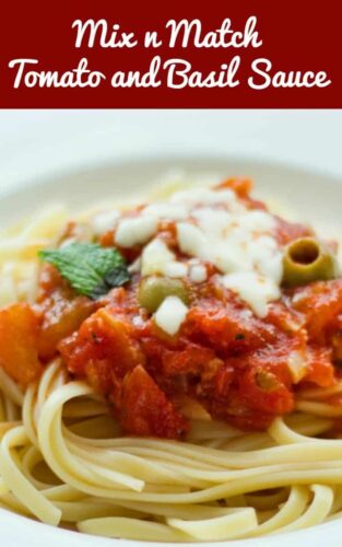 How to Make Mix n Match Tomato and Basil Sauce. Great for those on a budget or in a rush. Don't buy those jar sauces anymore, make your own and you won't look back! | Lovefoodies.com