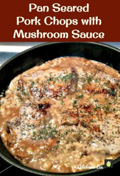 Delicious juicy pan fried pork chops in a creamy mushroom sauce, delicious served with pasta, rice or potatoes. very easy and quick recipe too!