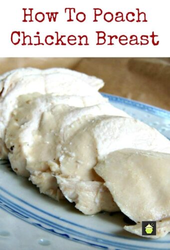 How to Poach Chicken with easy recipe, and the trick to keeping the meat juicy and never dry! Great for using in salads, sandwiches, lunch boxes etc and also a very healthy way to enjoy chicken!