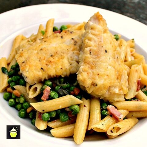 How To Pan Fry Cod Cod With Bacon Pasta Dinner is a very quick and easy recipe, with great flavour.