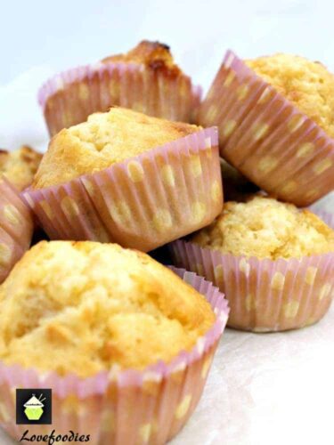 White Chocolate and Macadamia Muffins. Delicious breakfast muffins with a lovely texture. Incredibly simple & easy recipe with great flavors. Option to add nuts to these soft and tender mini cakes.
