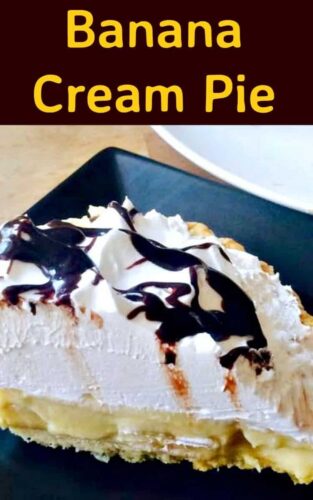Banana Cream Pie, made from scratch, VERY easy and oh so delicious! Perfect for Easter, Thanksgiving, potlucks and BBQ's too!