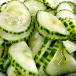 Easy Cucumber Salad. Great Flavors and always a hit! Very refreshing taste and crunch with a pickled flavor
