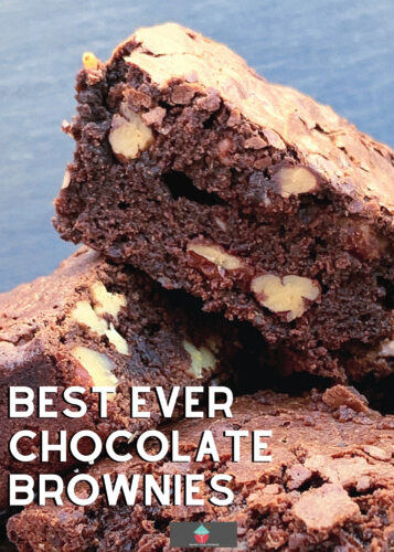 Best Ever Chocolate Brownies. Best ever chocolate brownies recipe, easy, fudgy, gooey brownies, made from scratch. These rich in chocolate chewy brownies are delicious served warm with whipped cream.