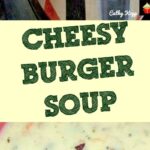 Cheesy Burger Soup. This is a very easy recipe with fantastic favors and will certainly fill your tummy!