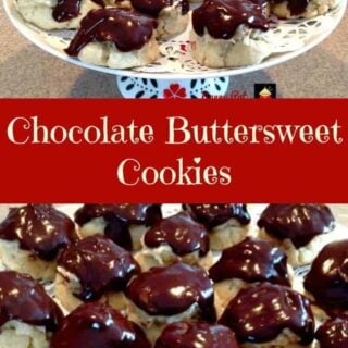 Chocolate Buttersweet Cookies. Delicious cookies filled with a nutty cream cheese filling and frosted with chocolate.