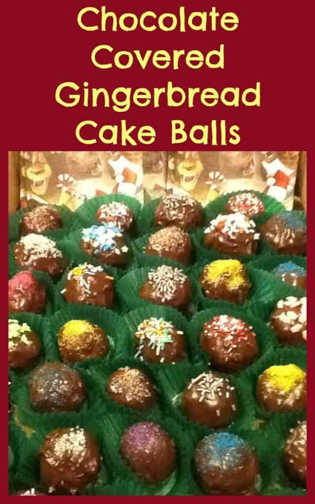 chocolate covered gingerbread cake balls