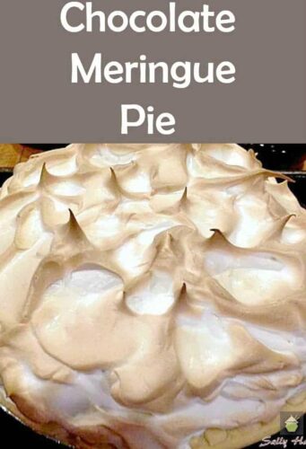 Chocolate Meringue Pie, an easy recipe with a delicious chocolate filling and topped with meringue. 