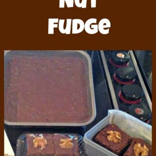 Nanny's Chocolate Nut Fudge. A tried and true family recipe and great for gifts! Use a cookie cutter to make pretty shapes too!