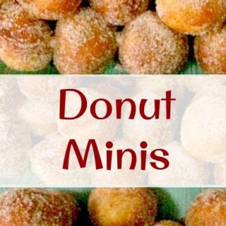 Donut Minis - So cute! Get creative and dip them in chocolate or icing, or just roll them in sugar & cinnamon.