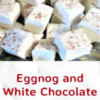 Eggnog and White Chocolate Fudge - Great treat for your families and also make super gifts!
