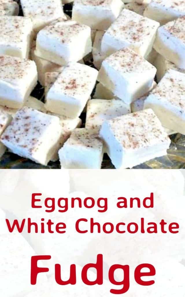 eggnog and white chocolate fudge