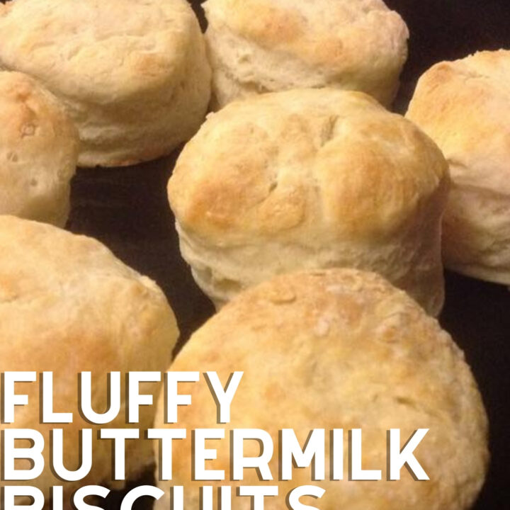 Fluffy Buttermilk Biscuits Fluffy Buttermilk Biscuits. Home made, simple, regular ingredients and very easy to make! Serve with a lovely stew or alongside a breakfast. Delicious!