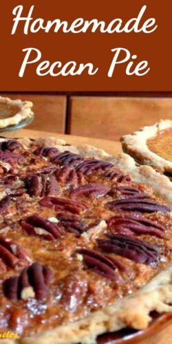 Homemade Pecan Pie. A delicious pie all made from scratch and super easy too!