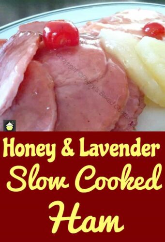 Honey and Lavender Slow Cooked Ham is a lovely recipe with a very gently taste of lavender against the sweetness of honey and the juices from the ham from being slow cooked. A really delicious recipe!