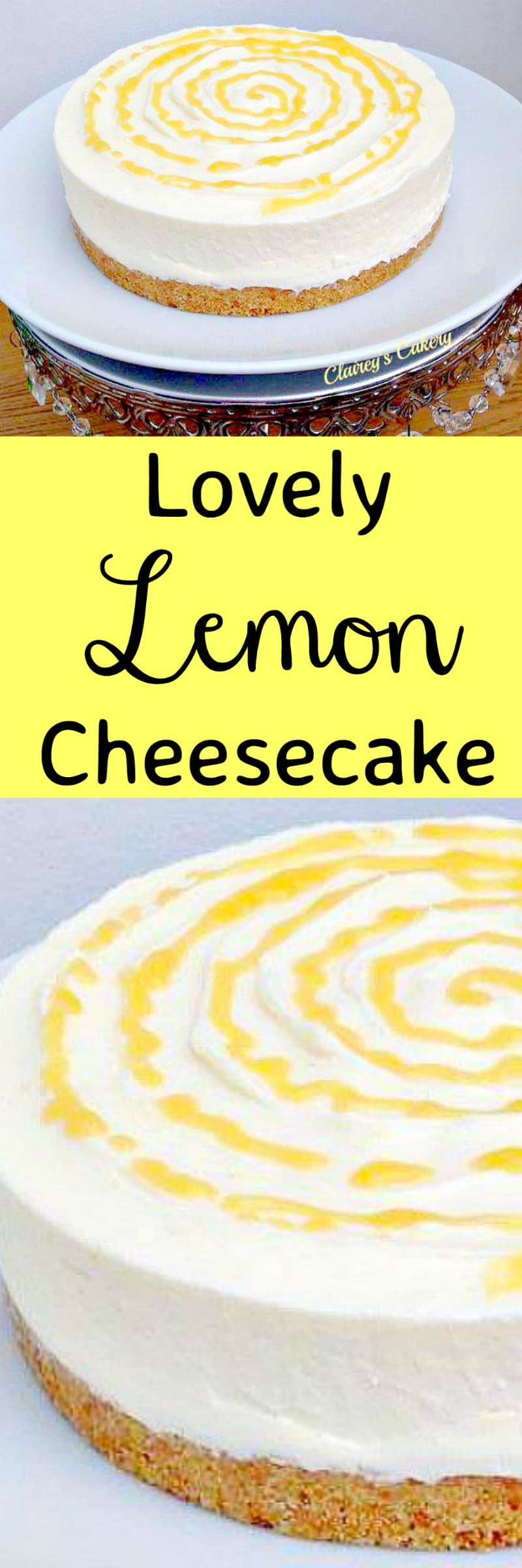 Lovely Lemon Cheesecake. Super delicious, refreshing and real easy to make No Bake Dessert. Serve chilled or semi frozen. Both ways are yummy!