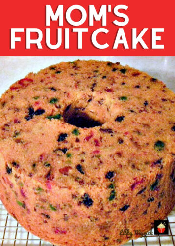 Mom's Fruit cake, a great family recipe passed down the generations, soft textured cake loaded with dried fruits and comes with a delicious pineapple glaze recipe!