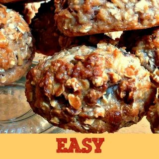 Easy Peanut Butter Coconut Oat Bites. Packed full of tasty goodies, and quick & Easy to make!