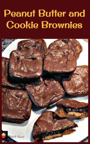 Peanut Butter and Cookie Brownies. Soft, chewy and yummy brownies. Easy recipe and always a hit!