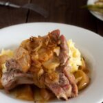 Slow Cooker Pork Chops with a deliciously spiced cooking sauce and also choices of pouring sauces for serving. Your chops will be juicy and full of flavor!