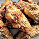 Spicy Brown Sugared Chicken Wings. Deliciously baked wings, coated in brown sugar, baked onions and spices.