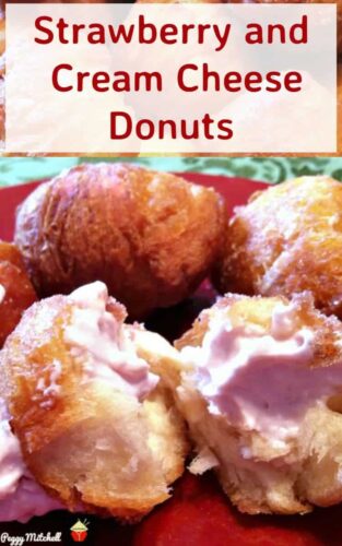 Strawberry and Cream Cheese Donuts are so yummy! Always a hit at parties so be sure to make plenty!