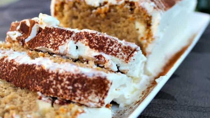 Tiramisu Pound Cake, a soft and delicious pound cake with all the flavors of a Tiramisu! It's even got a mascarpone frosting. This will go fast so be sure to make two!