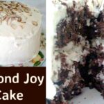Almond Joy Cake. A delicious chocolate cake with almond and a coconut frosting. Always a hit and so popular!