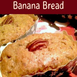 Butter Pecan Banana Bread - These are mini loaves,made for gifts, and will also work using regular loaf pans... mini ones are so cute!