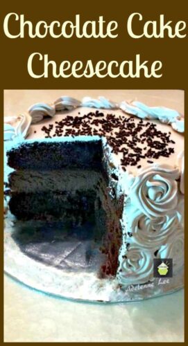 Chocolate Cake Cheesecake. Wow! Every Chocolate lover's dream!