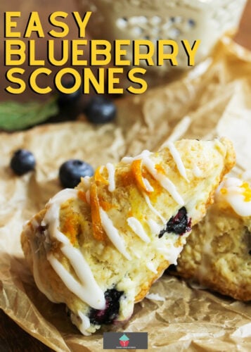 Easy Blueberry Scones recipe, uses basic ingredients.Soft and fluffy inside. Have as a snack or part of a breakfast or brunch with some butter and jam too!