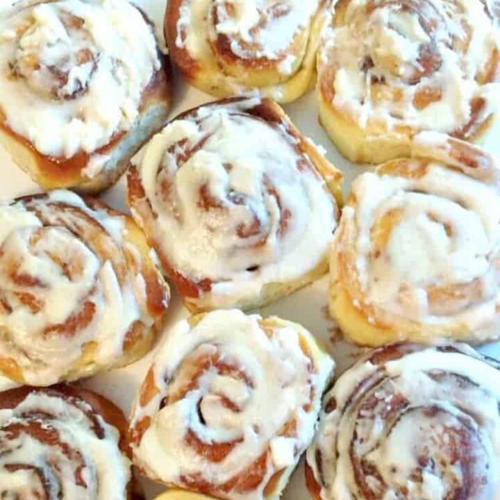 Easy Cinnamon Rolls Easy Cinnamon Rolls. A deliciously sweet, soft sticky bun with a great vanilla glaze. These are so delicious warm from the oven with some maple syrup poured over too!
