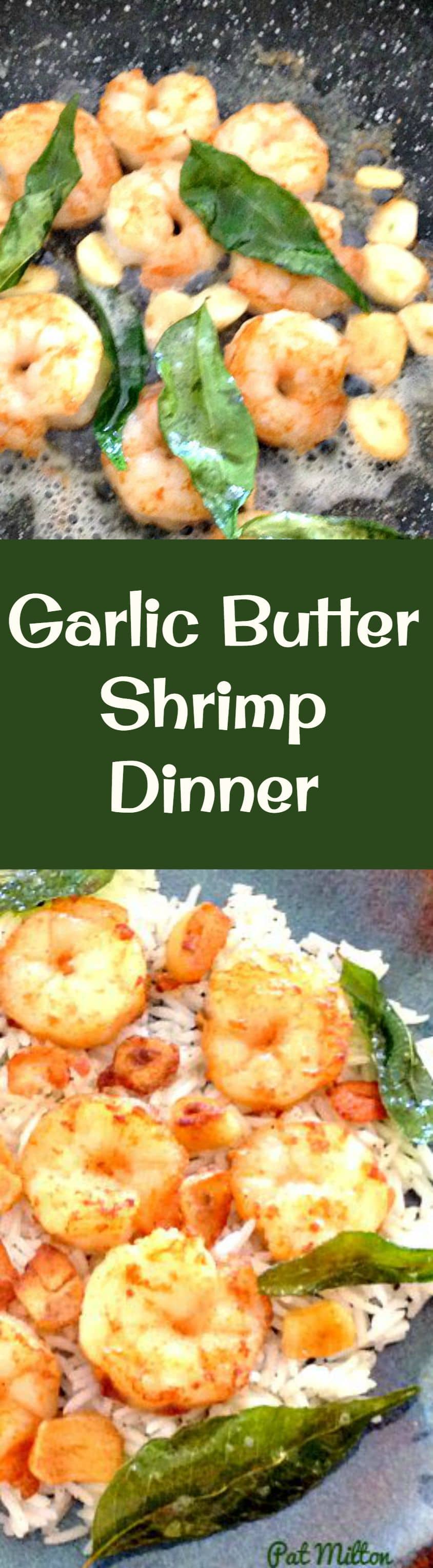 Garlic Butter Shrimp Dinner. This is a super fast and easy recipe which you can serve as a starter or main meal. Delicious on a bed of rice or pasta, or some warm bread fresh from the oven! | Lovefoodies.com