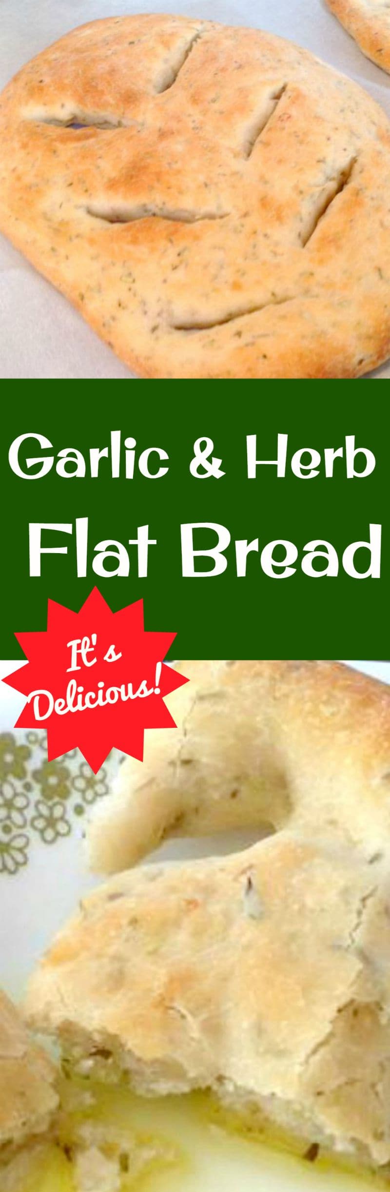 Garlic and Herb Flat Bread, Provençal Fougasse Lovefoodies