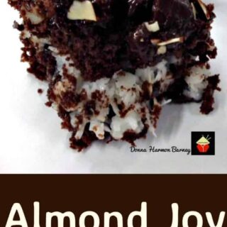 Gold Miner's Almond Joy Cake. A super moist, delicious and rich cake loved by all! Loaded with chocolate, marshmallows,coconut, almonds... this is a pretty amazing cake and perfect for parties too!