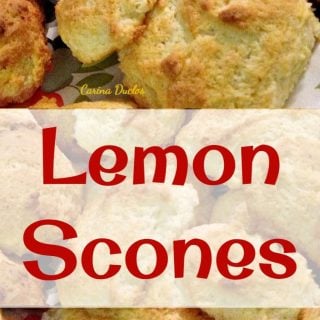 Lemon Scones! These little scones are very easy to make and go perfect as a tea time snack! Serve warm or cold with some butter and jam or simply eat them as they are fresh from the oven. Yummy!