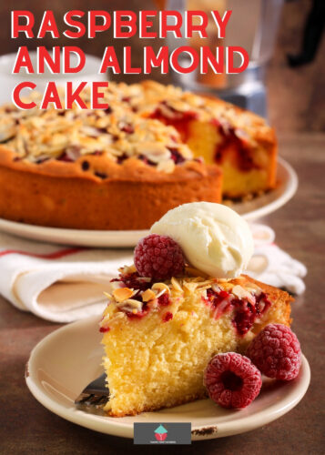 Raspberry and Almond Cake. This Raspberry and Almond Cake is an easy recipe with soft almond sponge with a scattering of fresh raspberries throughout and topped with toasted almonds. A delicious afternoon tea treat.