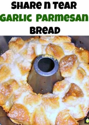 Share n Tear Garlic Parmesan Bread 1 Share n Tear Garlic Parmesan Bread. Always popular! A very easy recipe with quick prep time.