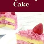 Very Berry Cake! A wonderful moist cake with a delicious berry frosting inside and out. The berries give the cake such a pretty color too!