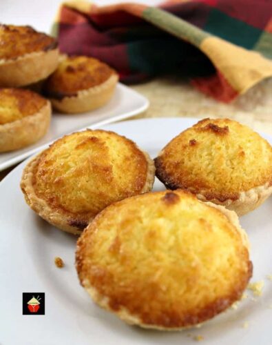 Coconut Tarts! These are a wonderful little tart, filled with a moist coconut egg custard filling. Great for the family and if you're making these for a party, be sure to make plenty! Freezer friendly too!