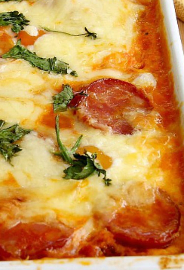 Spanish Omelette Casserole. A very easy and flexible baked casserole