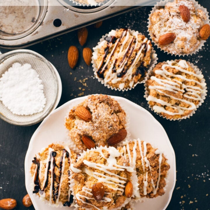 Apple and Pumpkin Muffins Apple and Pumpkin Muffins! These breakfast muffins are full of the flavors of Fall with pumpkin, apple and cinnamon with a delicious streusel topping. A really easy recipe and that topping is so good!