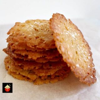Coconut Thins! If you like crisp, caramel,coconut and sweet then these little sweet treats are for you! They're absolutely delicious and will store for up to a week if you wish to make ahead. They also make lovely gifts too! Nice easy recipe using regular ingredients. | Lovefoodies.com