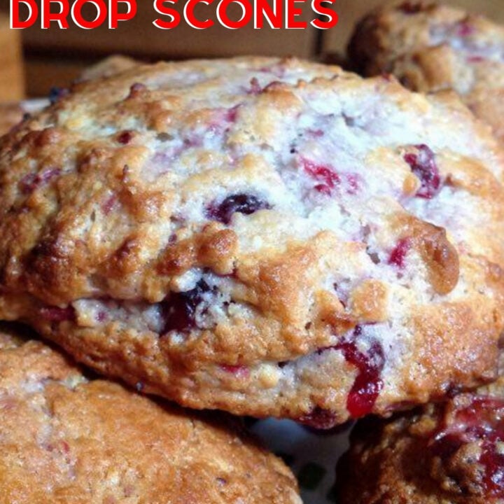 Cranberry and Lemon Drop Scones Cranberry and Lemon Drop Scones. These are wonderful little scones using left over cranberry sauce. They're great tasting, soft and moist. Delicious served warm or cold with a spread of butter! Only take minutes to make and incredibly easy!