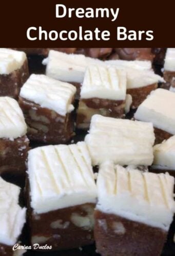 Dreamy Nutty Chocolate Bars. These are a lovely No-Bake walnut and chocolate treat. Easy to make, and perfect for snacks, parties & the holidays!