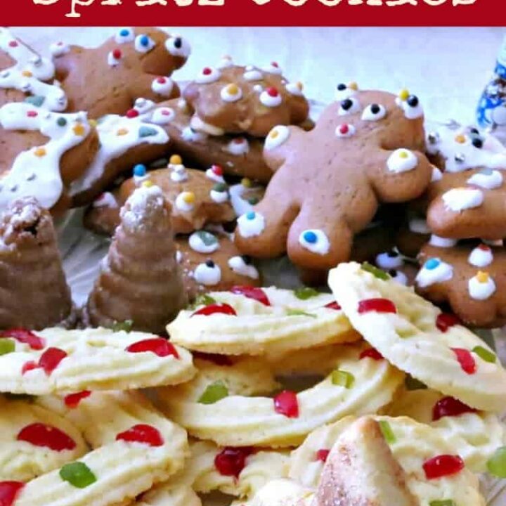 Quick Mix Spritz Cookies Quick Mix Spritz Cookies. These little cookies have a wonderful vanilla flavor and melt in your mouth. Easy to make! Get creative and make different shapes ready for Christmas! | Lovefoodies.com