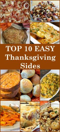 Here's a selection of the BEST TOP 10 Side dishes from talented bloggers. All tried and true recipes and fit for your very special Thanksgiving table. Easy and delicious that's for sure!